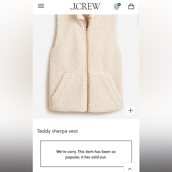 NWT J. Crew Teddy Sherpa Vest - Picture 10 of 10